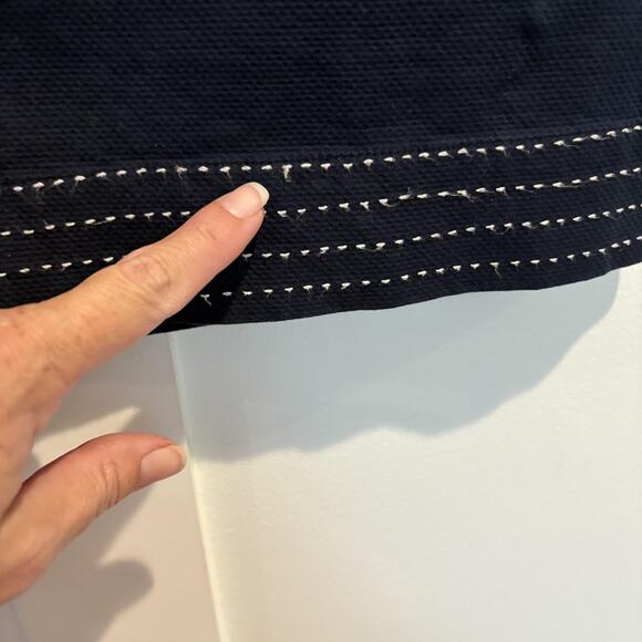 Brooks Brothers Skirt Womens 12 Classic Cotton Blend Stitch Detail Pockets - Picture 6 of 13